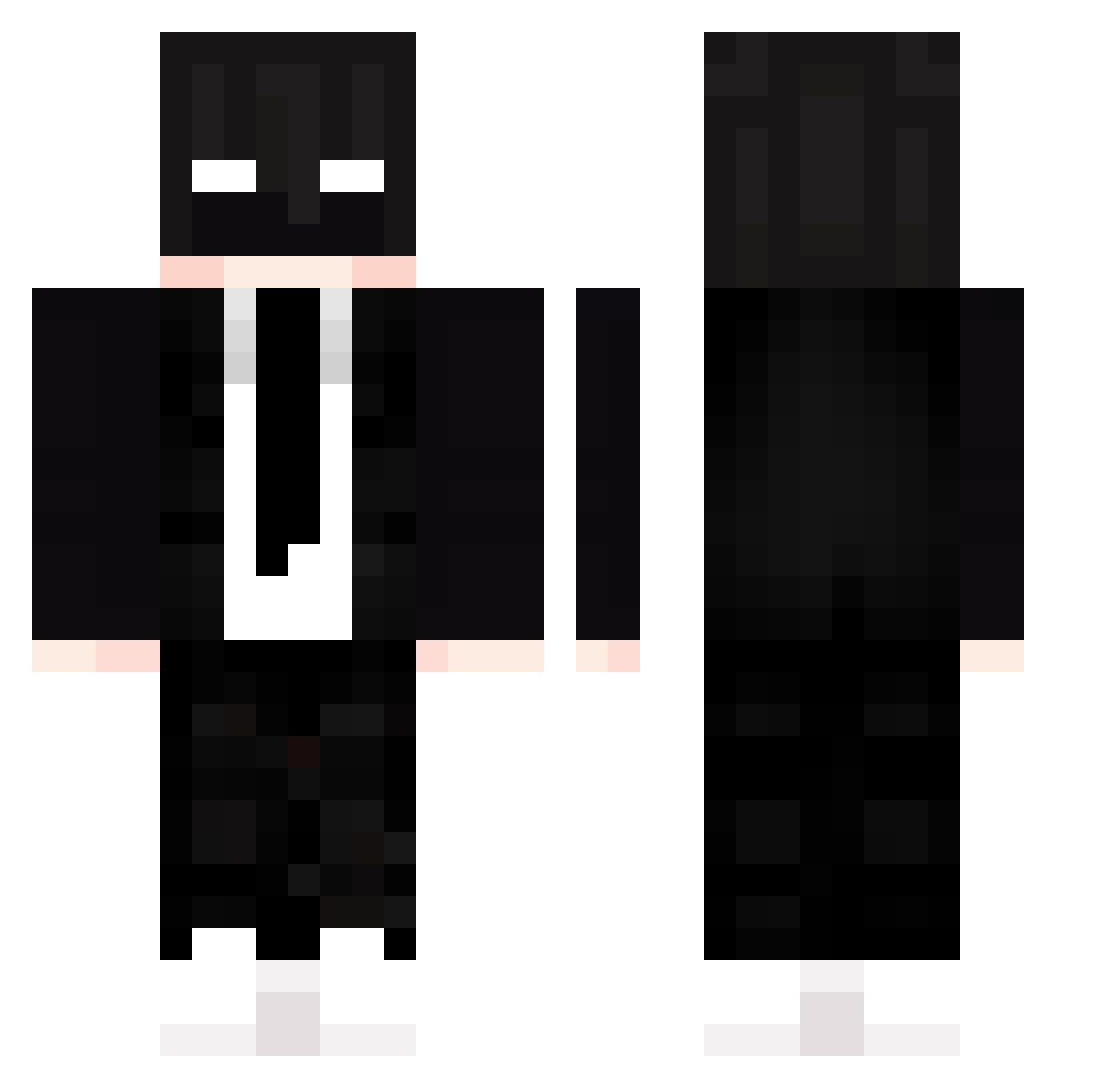 Whitehad Minecraft skin, front and back view