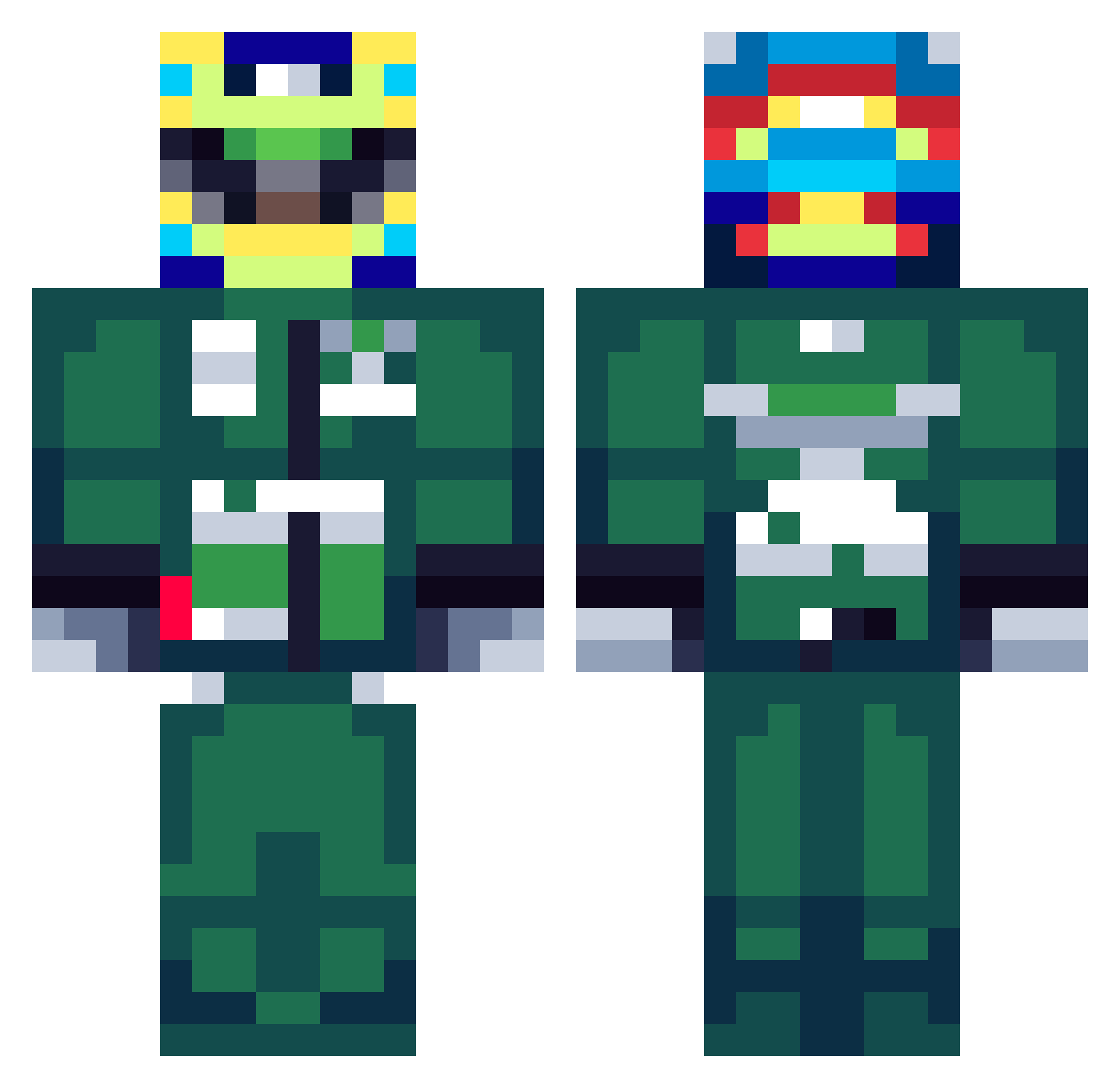 smarty9039 Minecraft skin, front and back view