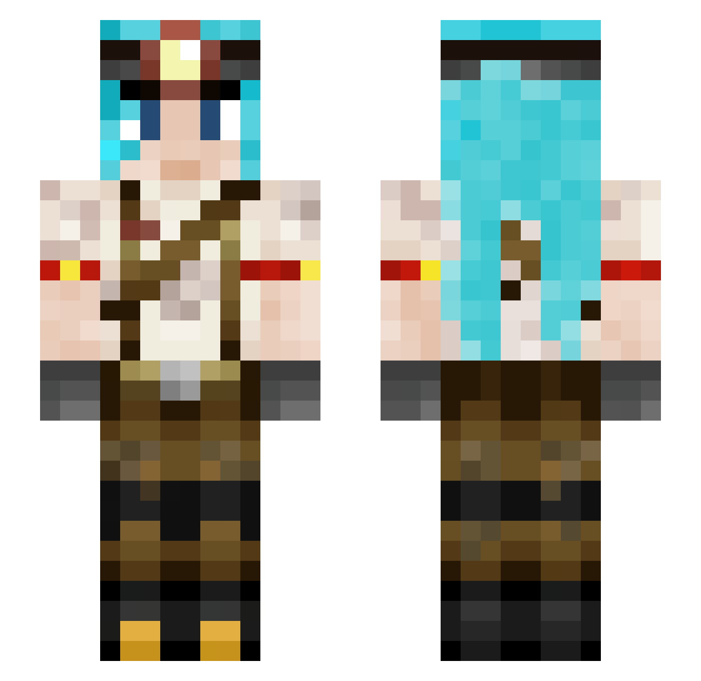 rybomaniak34 Minecraft skin, front and back view