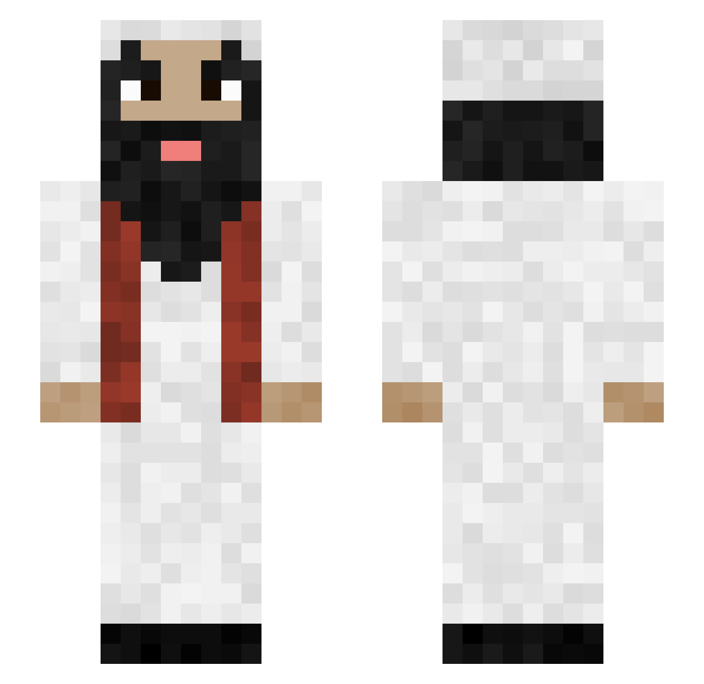 OsamaBeenBlowin Minecraft skin, front and back view