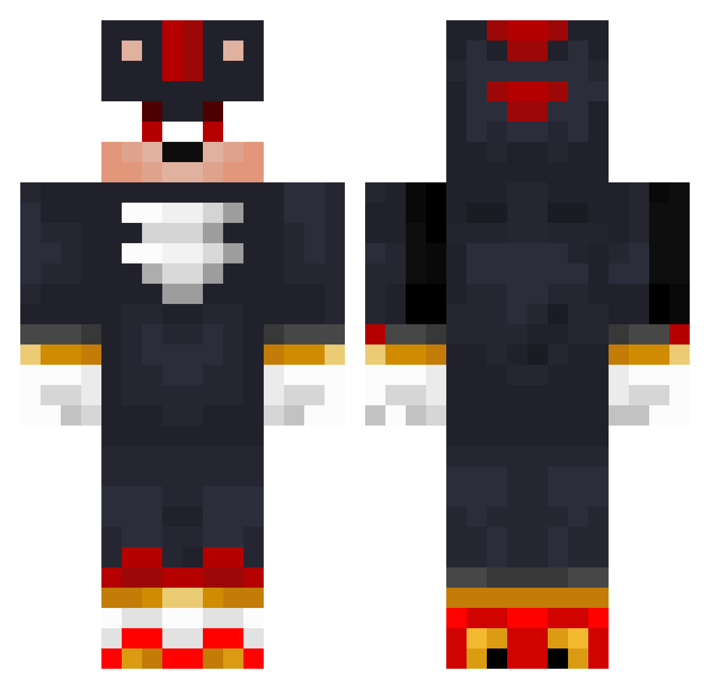 scoretzka Minecraft skin, front and back view