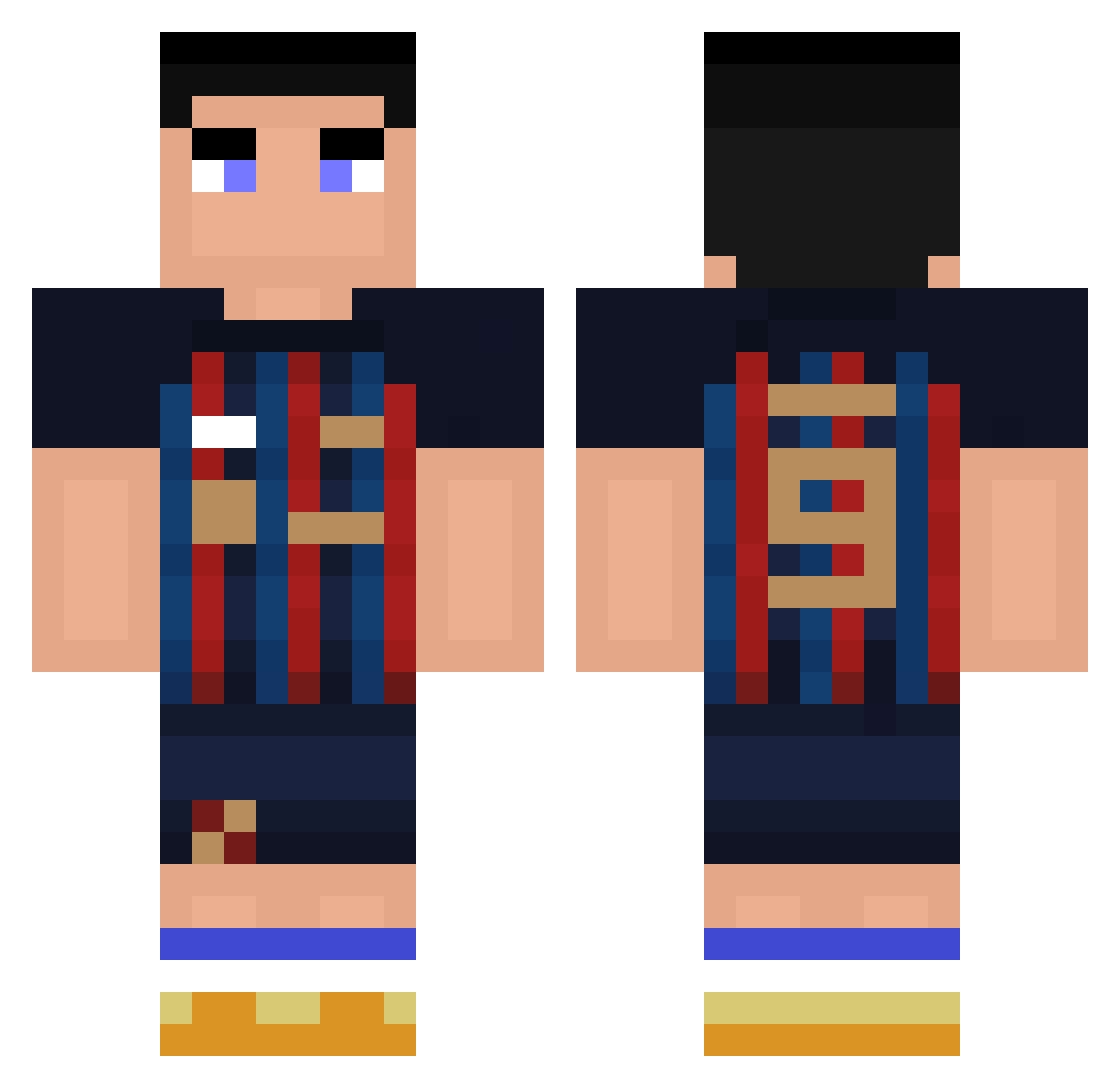 Fajny_Dziadzioo Minecraft skin, front and back view