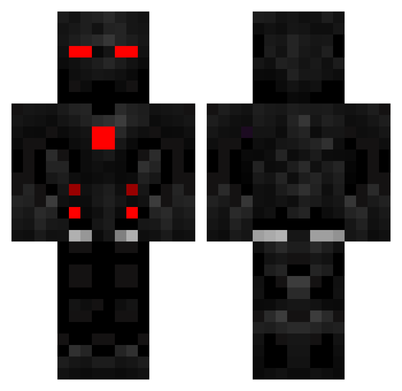 Yoneiip Minecraft skin, front and back view