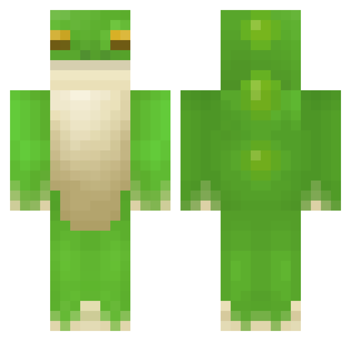 DylFWOGGO Minecraft skin, front and back view
