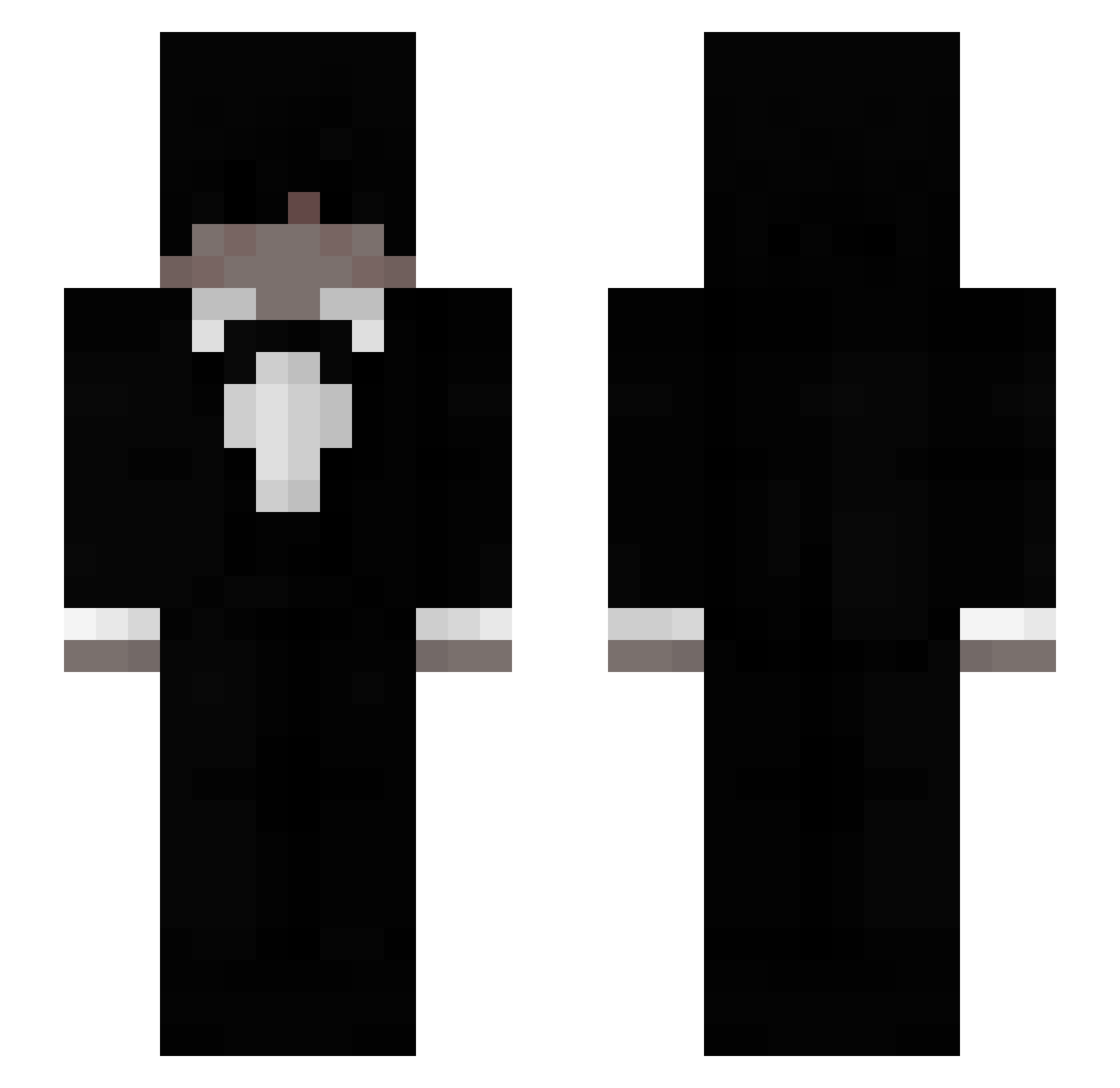 amateurbear Minecraft skin, front and back view