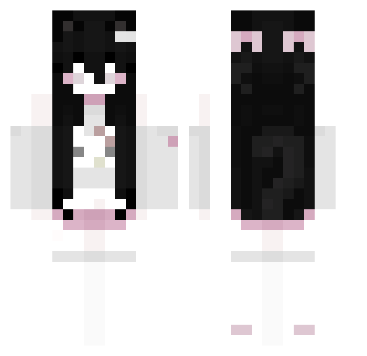WatterIemon Minecraft skin, front and back view