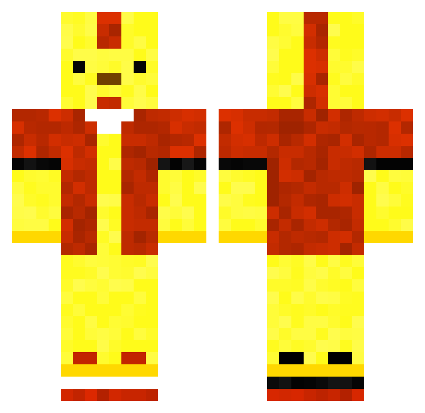 Kazuky_Rayden Minecraft skin, front and back view