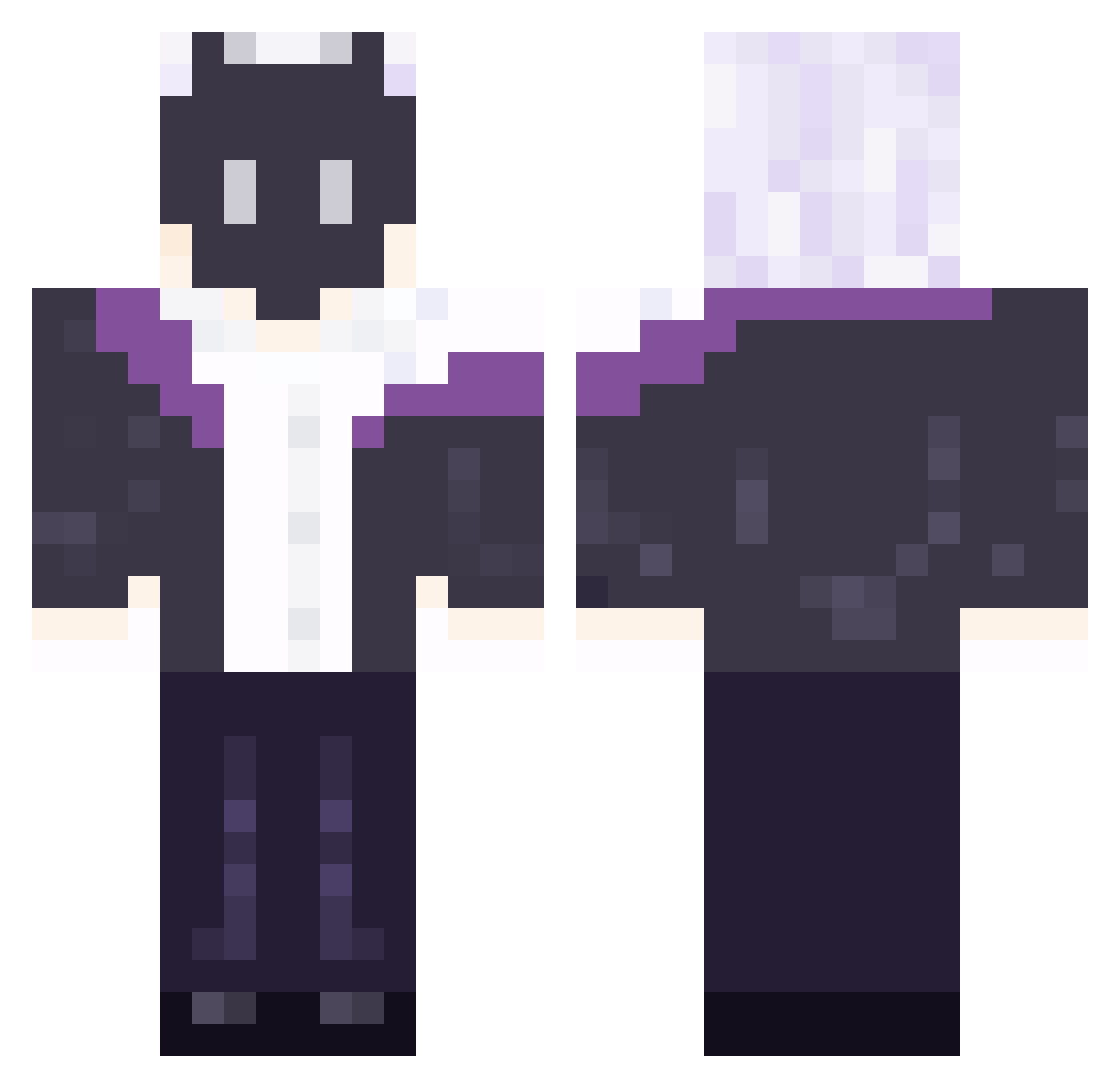 UNCSaikyouMan Minecraft skin, front and back view