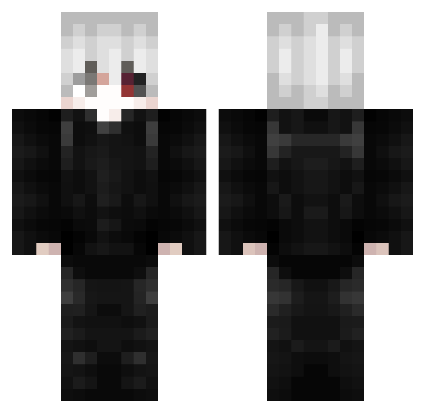 widur Minecraft skin, front and back view