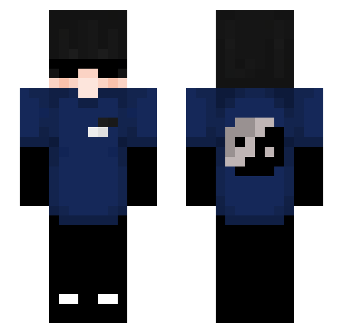 uMessi_ Minecraft skin, front and back view
