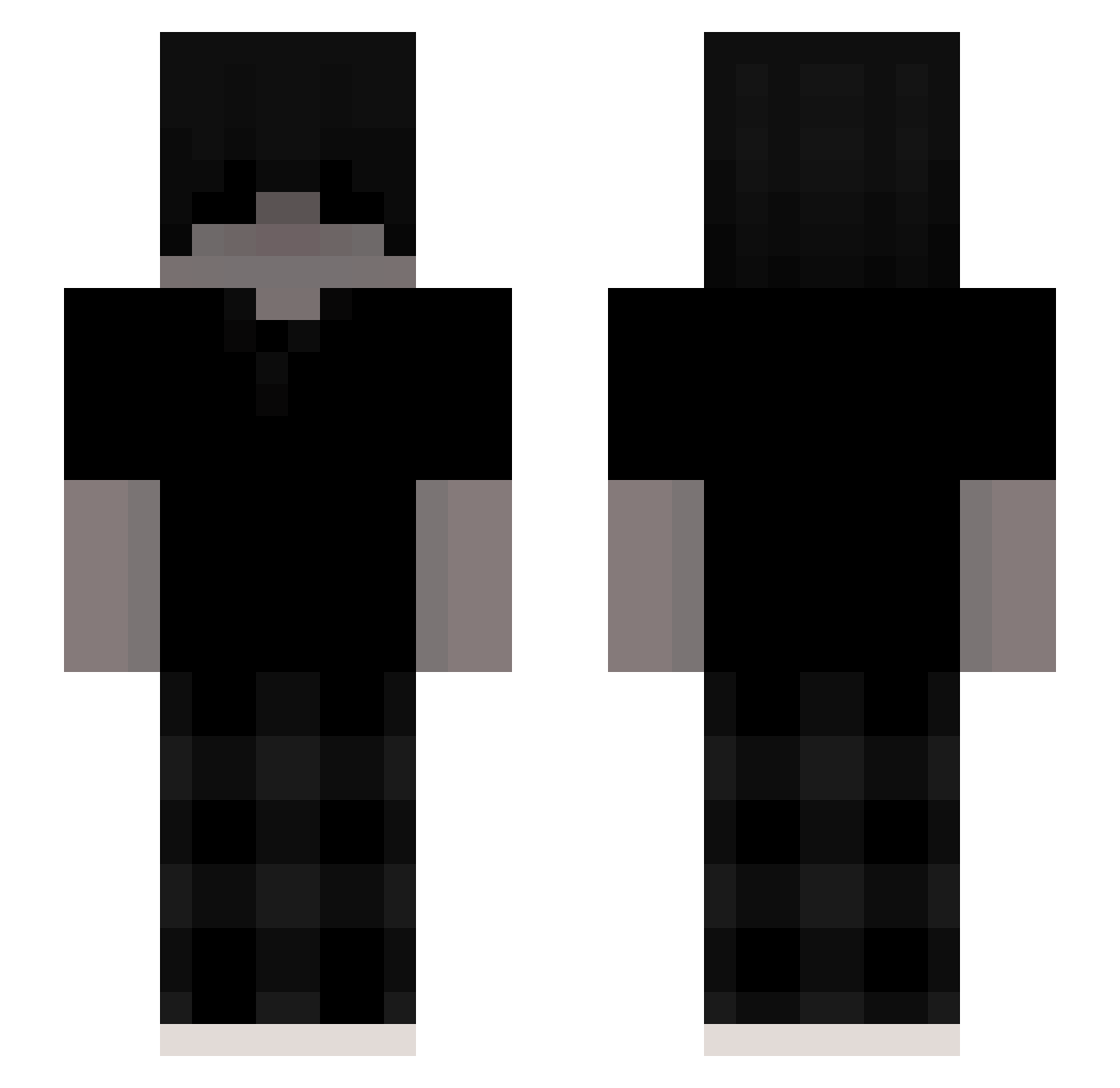 Sord Minecraft skin, front and back view