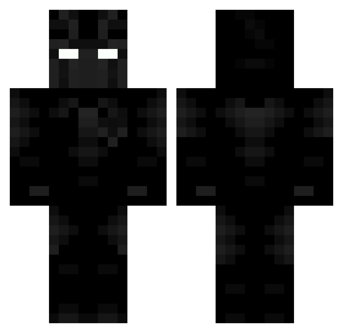 wssj7 Minecraft skin, front and back view