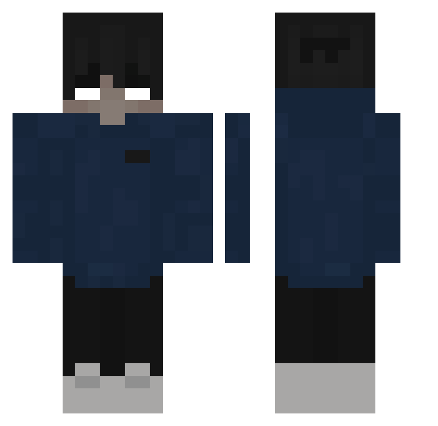TheKababGuy Minecraft skin, front and back view