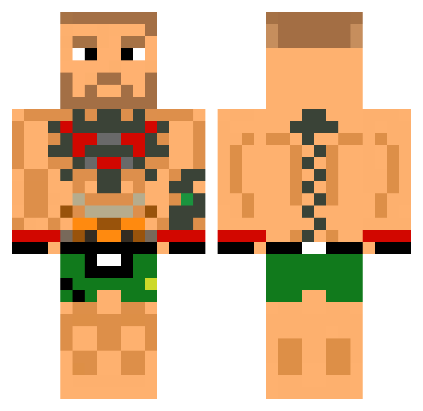 blakeandshake Minecraft skin, front and back view