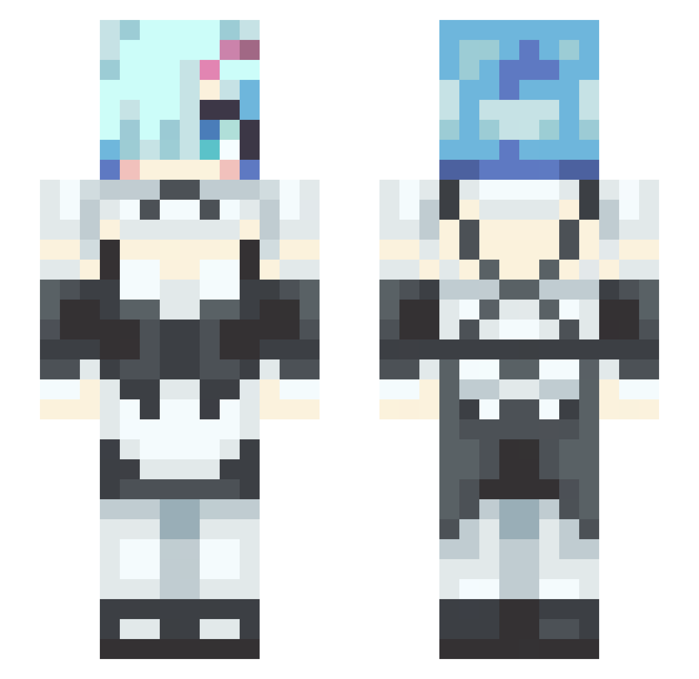 Urubuxa Minecraft skin, front and back view