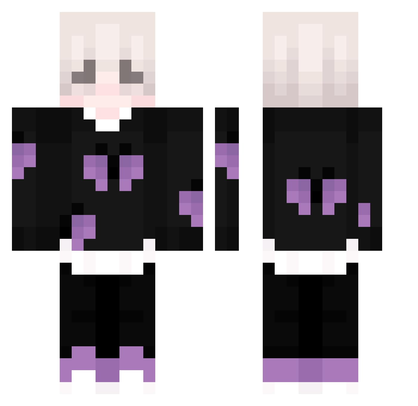 tekku Minecraft skin, front and back view