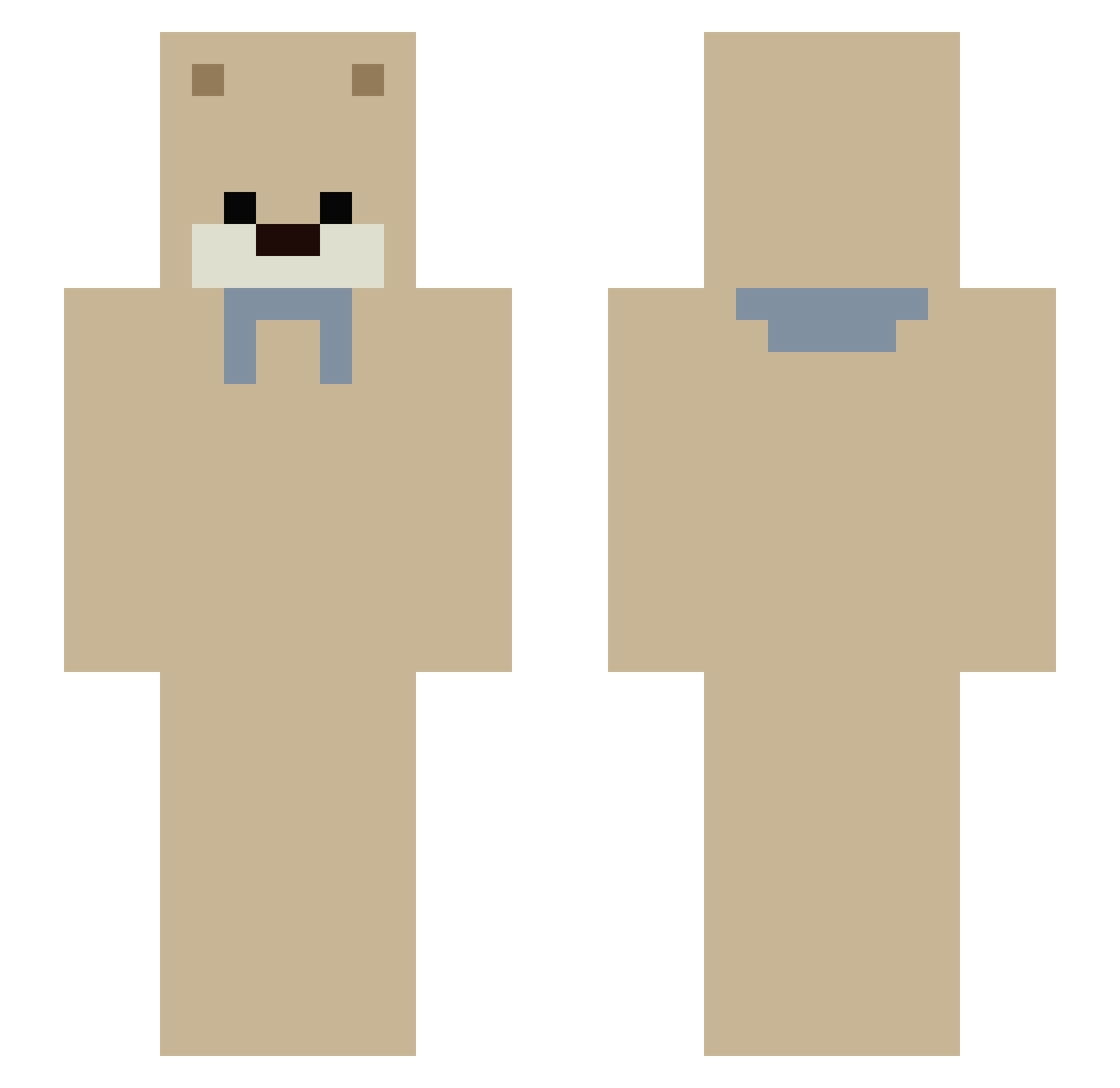 Simon_Ski Minecraft skin, front and back view