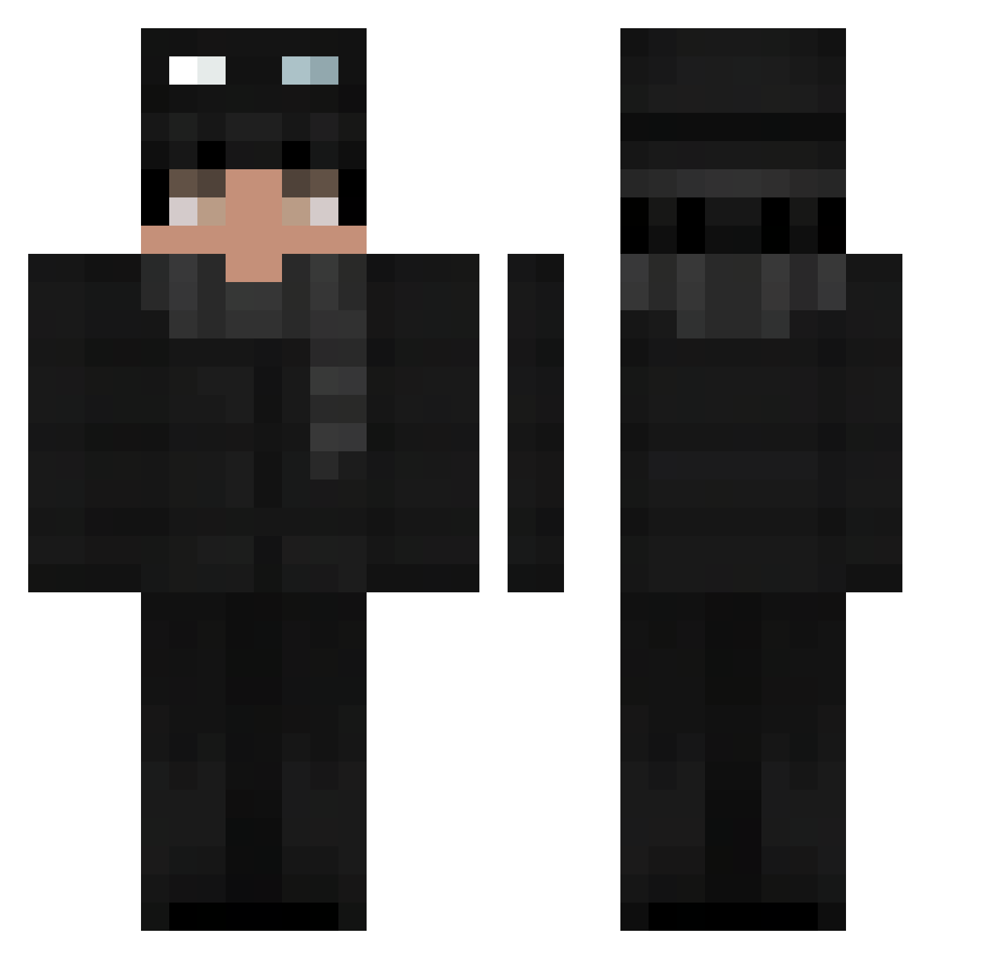 Snipezontwitch Minecraft skin, front and back view
