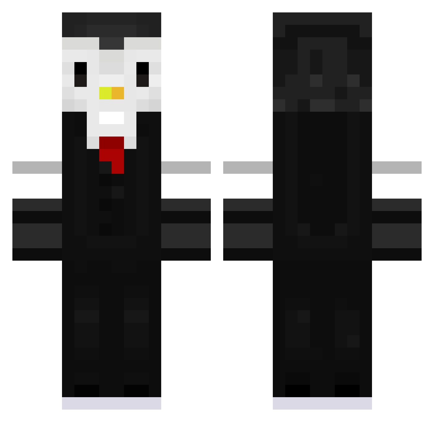 toytako Minecraft skin, front and back view