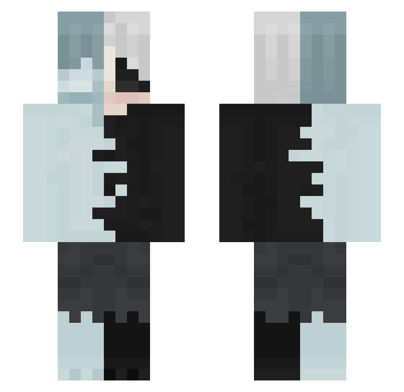 VexInLimbo Minecraft skin, front and back view