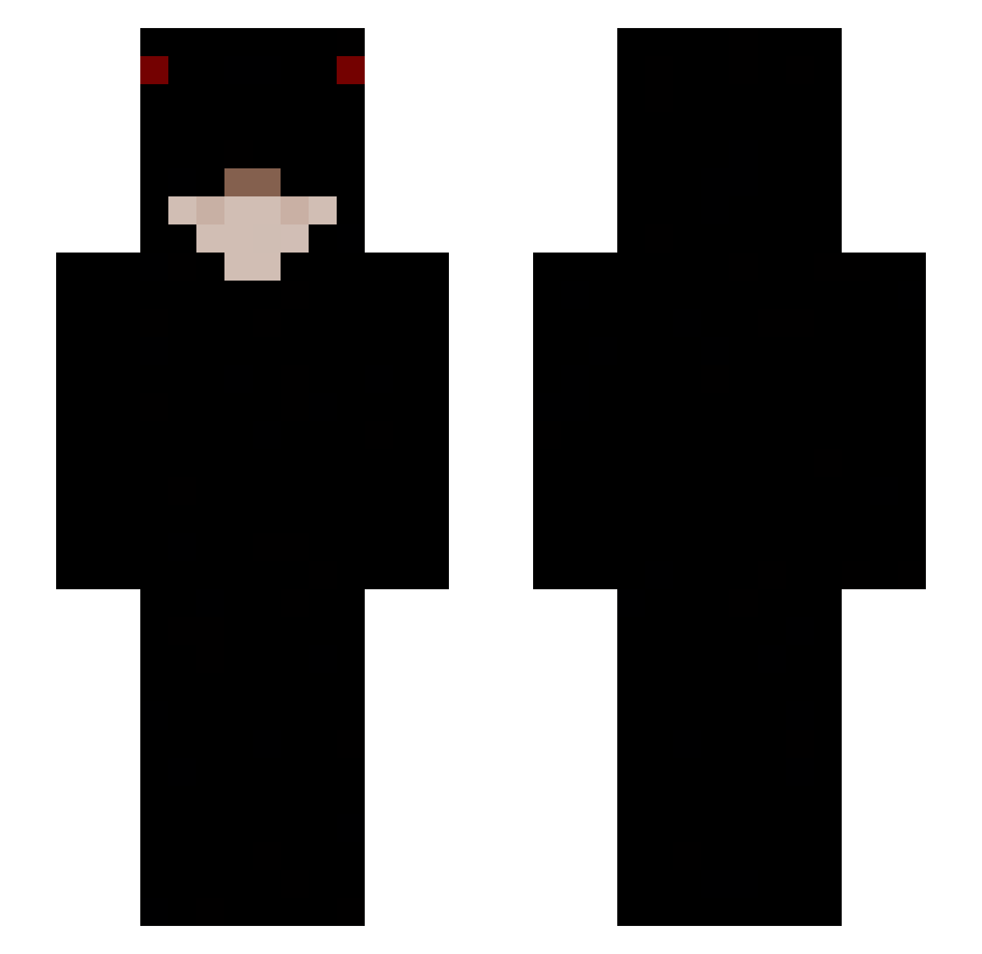 Kriegsschiff Minecraft skin, front and back view