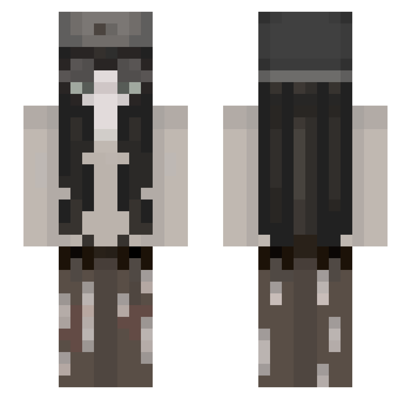 sirspooce_kat Minecraft skin, front and back view