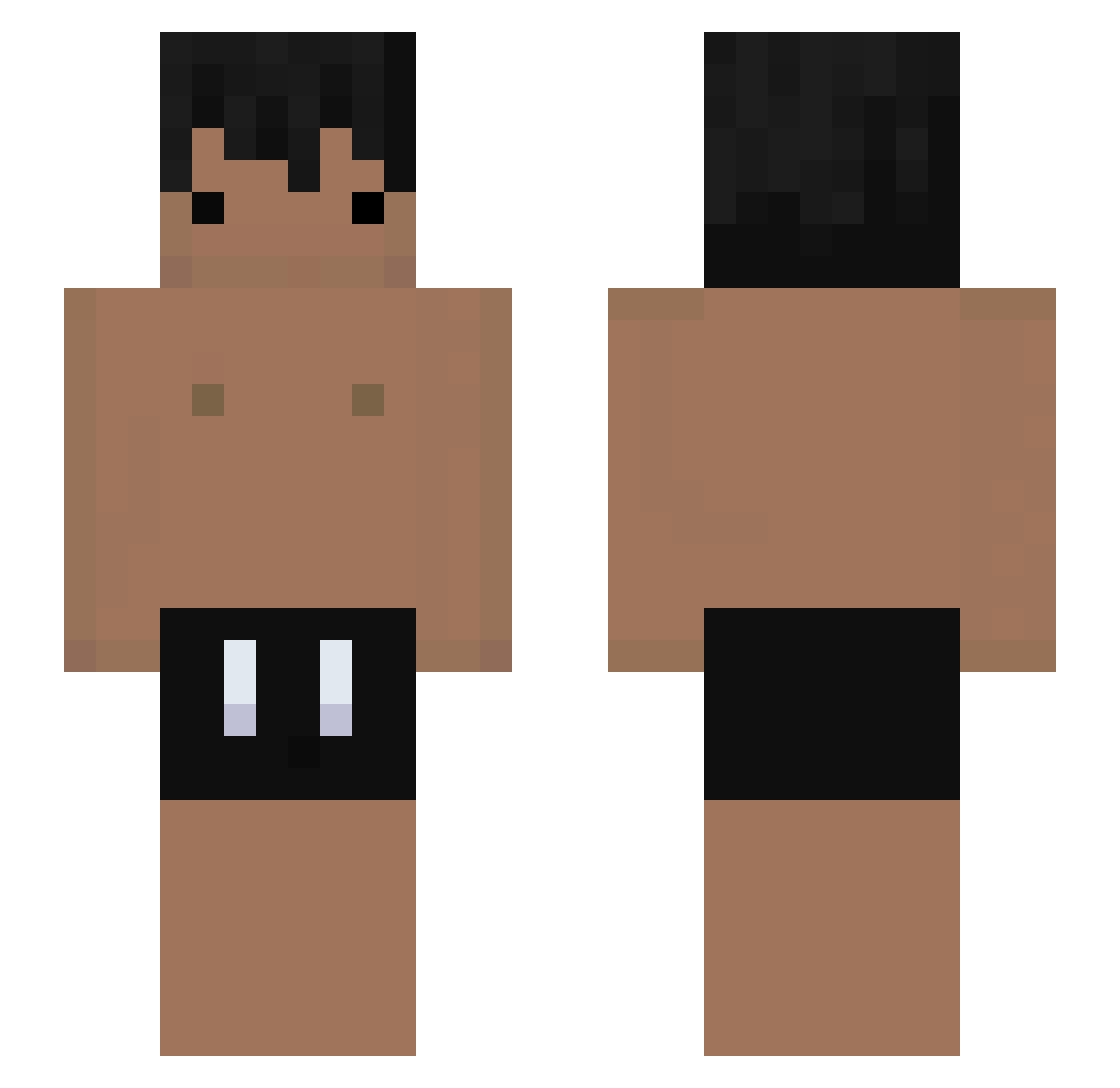 LaVontae Minecraft skin, front and back view