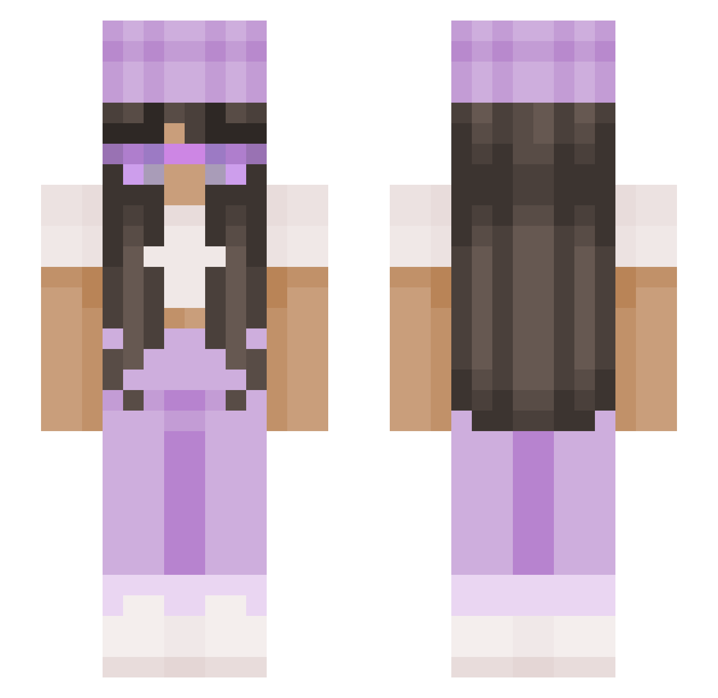 zGodLaama Minecraft skin, front and back view