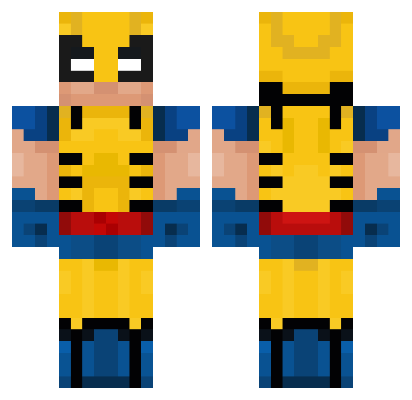 BoJackaumiel Minecraft skin, front and back view