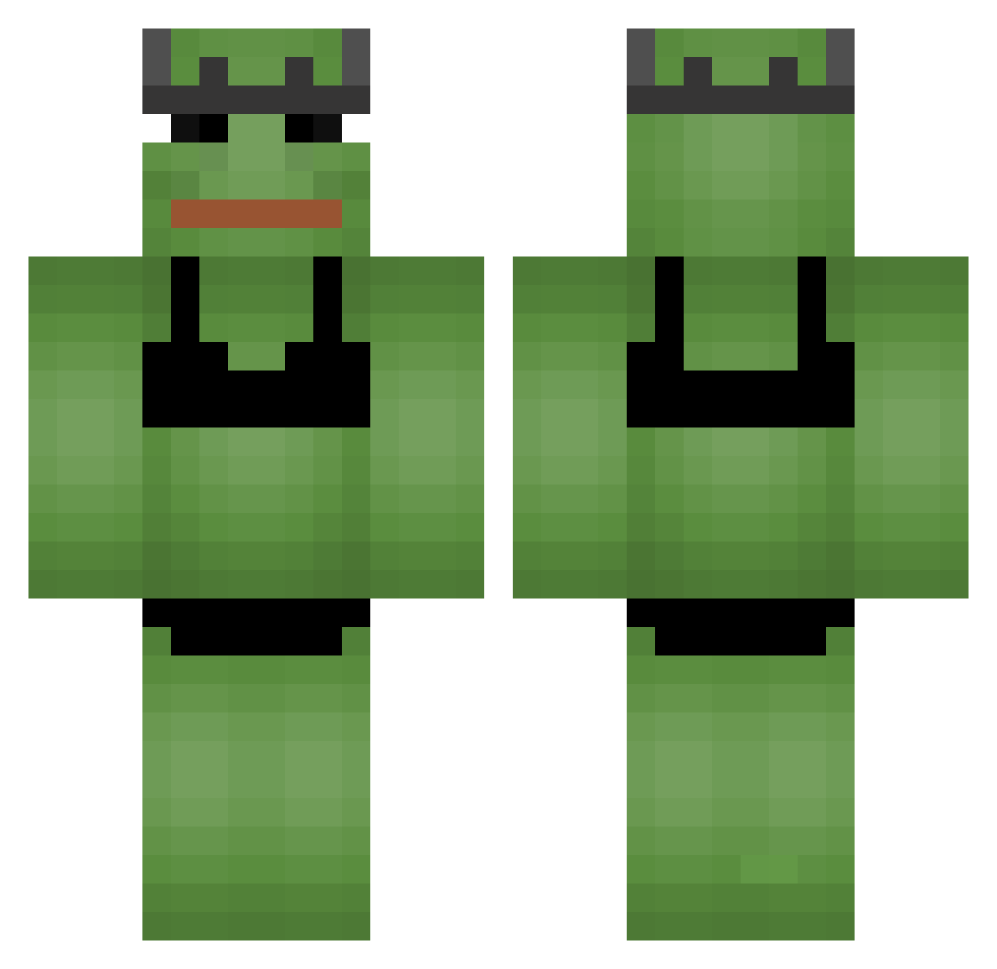 Carey Minecraft skin, front and back view