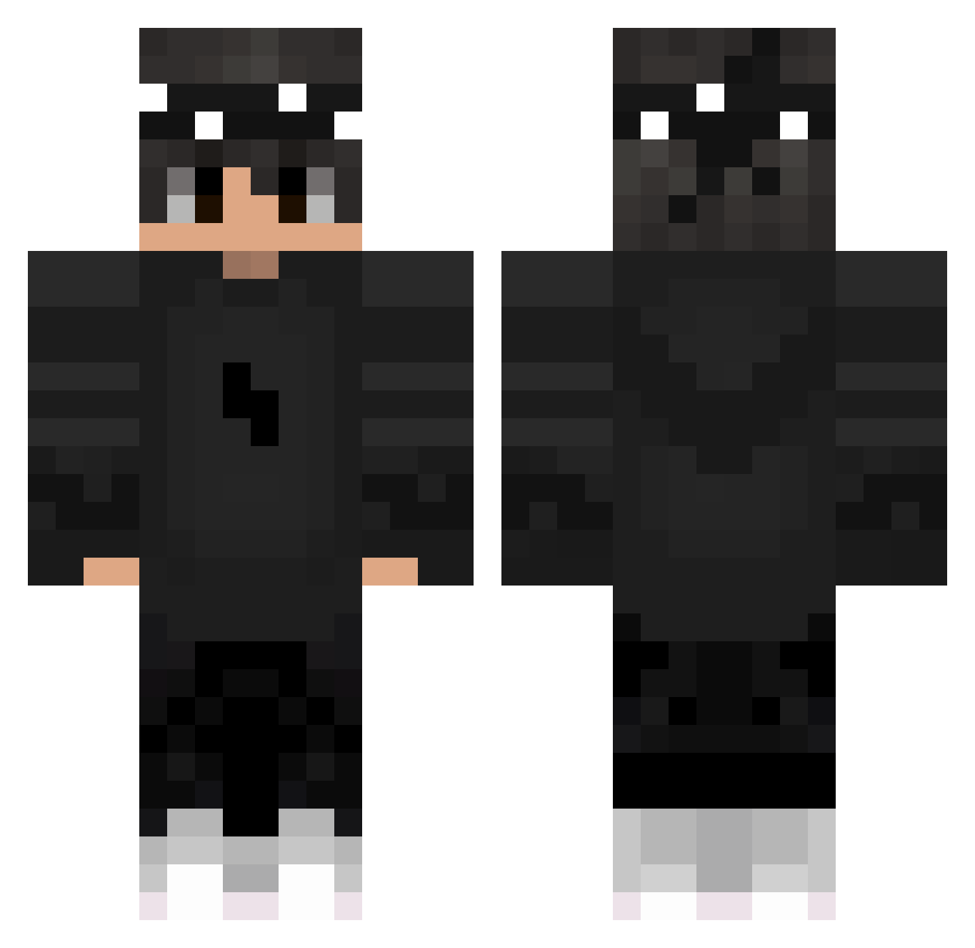 frigy Minecraft skin, front and back view