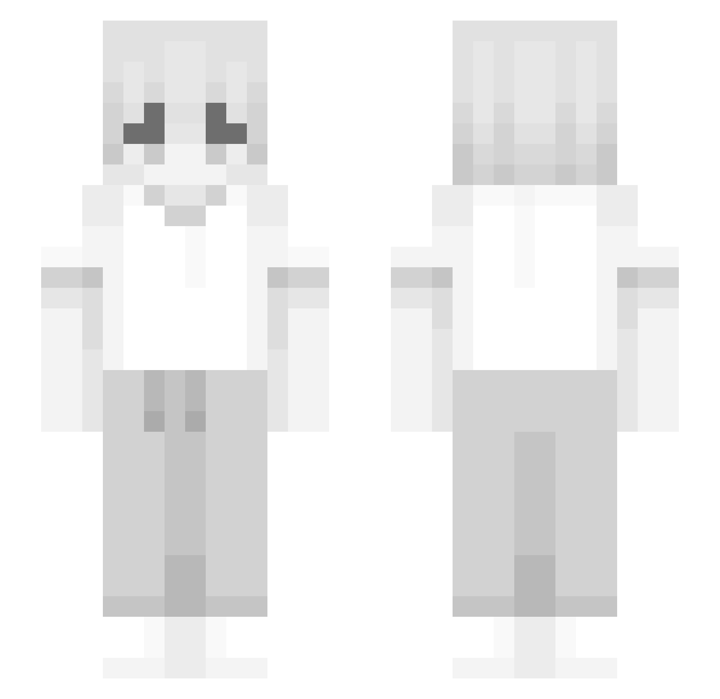Presumer Minecraft skin, front and back view