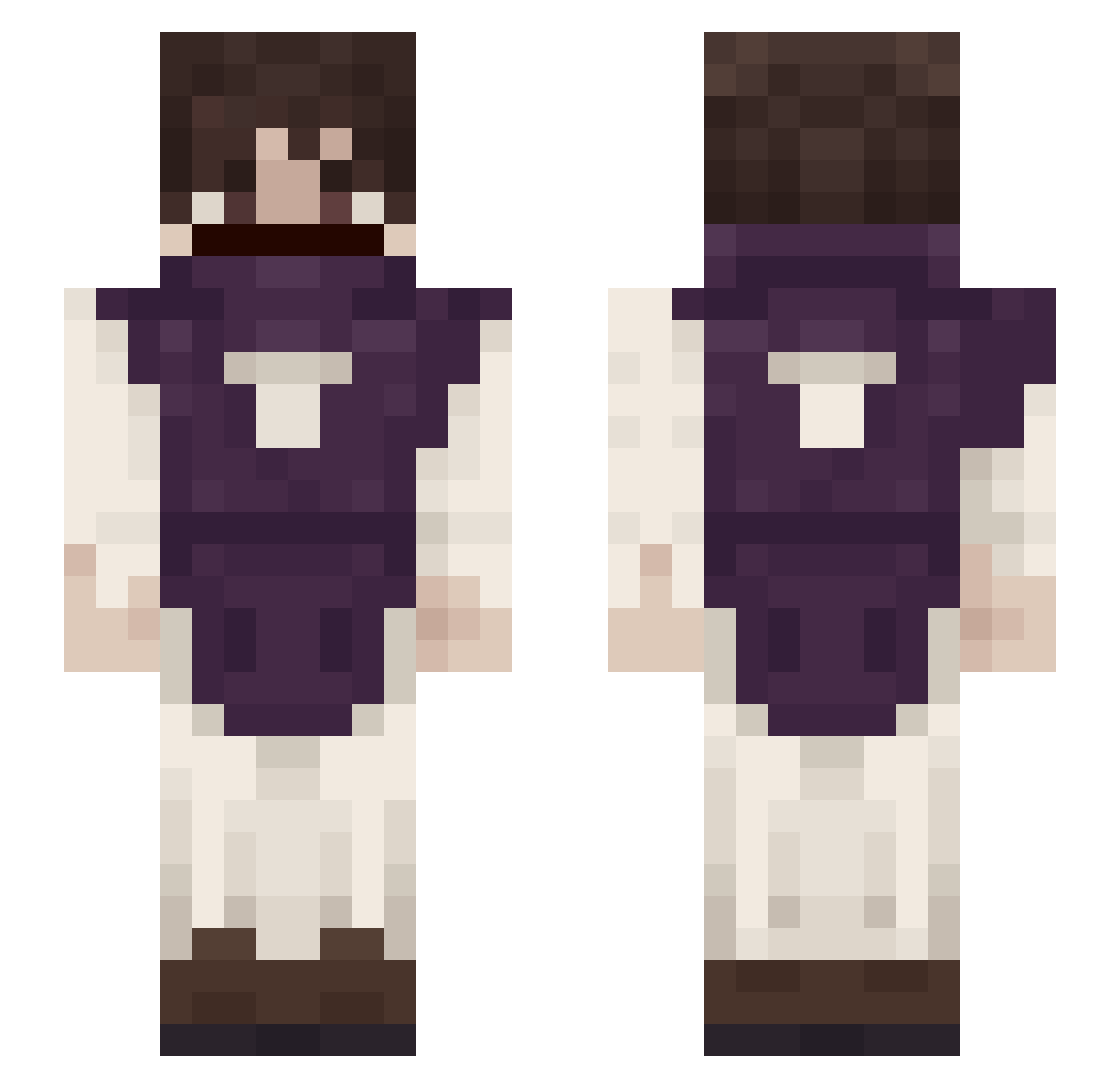 Tofu_Sushi Minecraft skin, front and back view