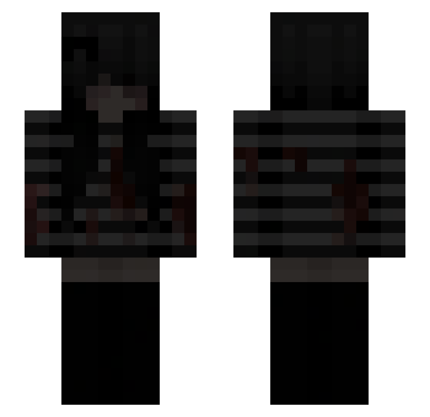 VIERZWEILUCA Minecraft skin, front and back view
