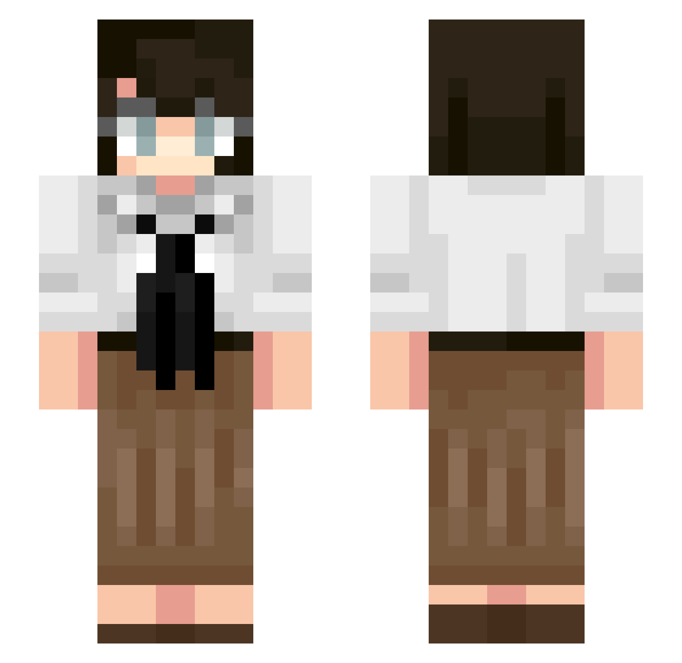 ViviChai422 Minecraft skin, front and back view
