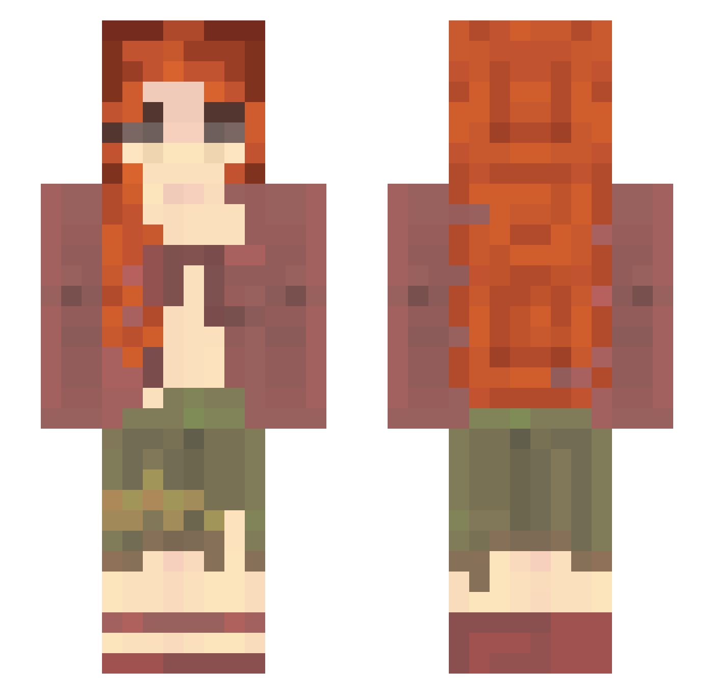 M0mmyRyry Minecraft skin, front and back view