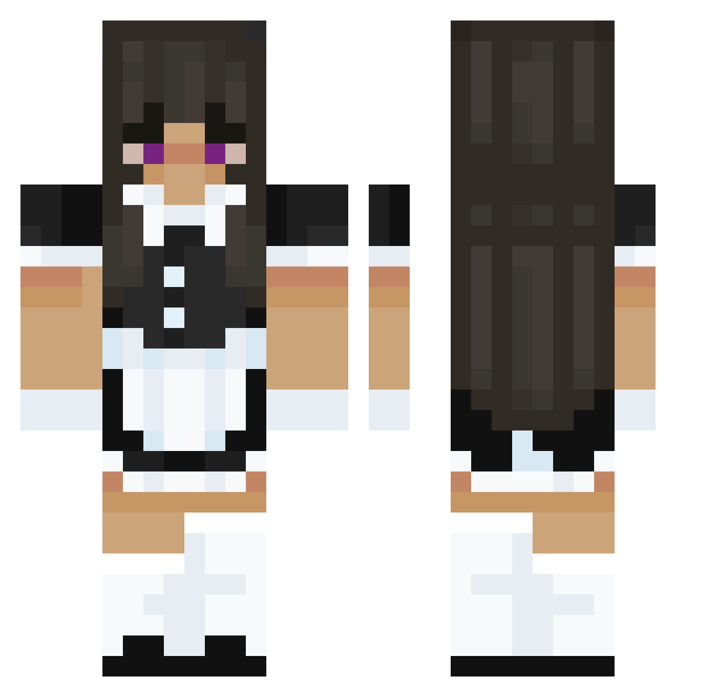 RollinRomero Minecraft skin, front and back view