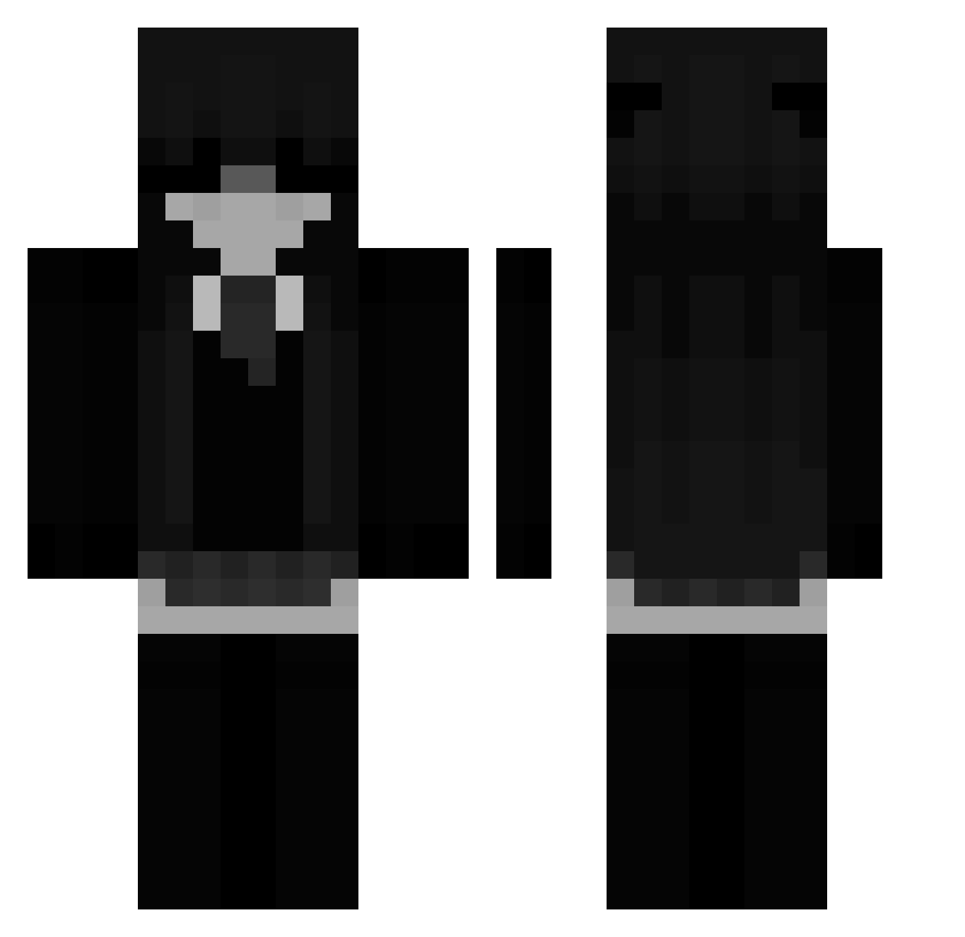 tqaa Minecraft skin, front and back view