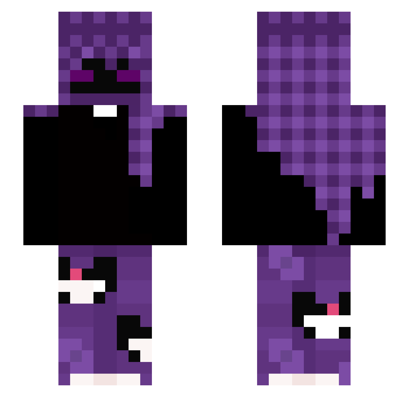intellectuel_ Minecraft skin, front and back view
