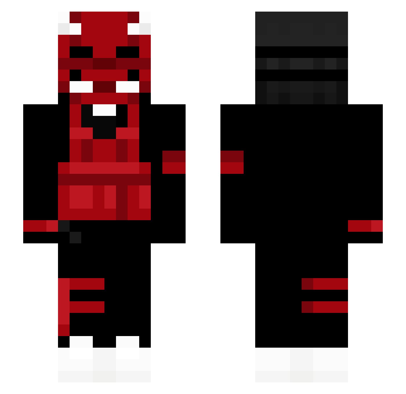 5mod Minecraft skin, front and back view