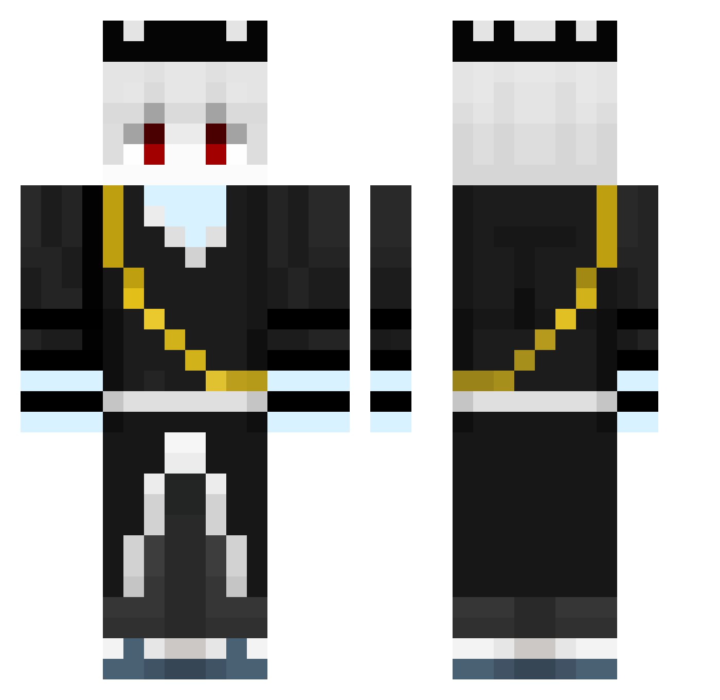 authrr Minecraft skin, front and back view