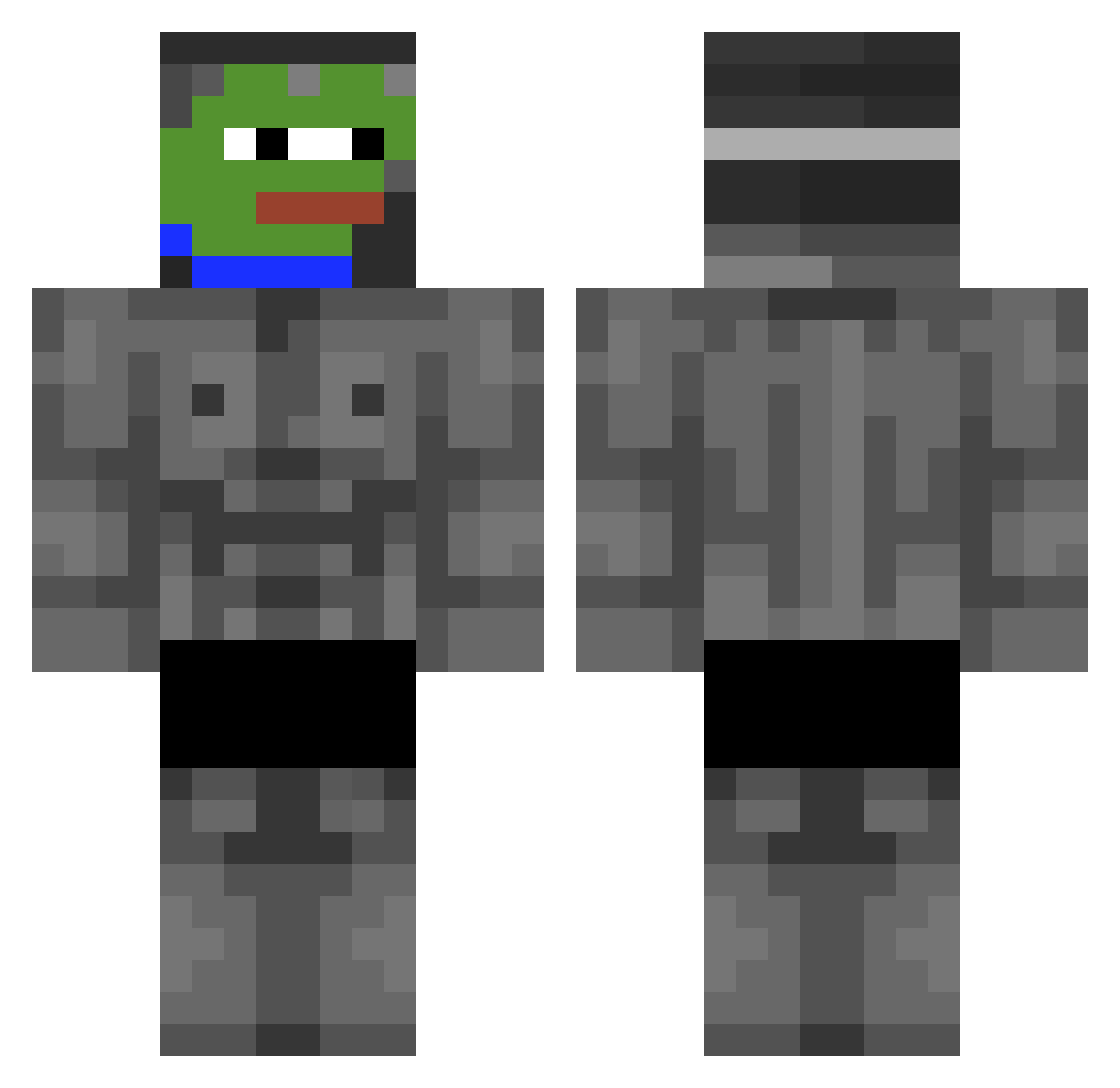 hakari579 Minecraft skin, front and back view