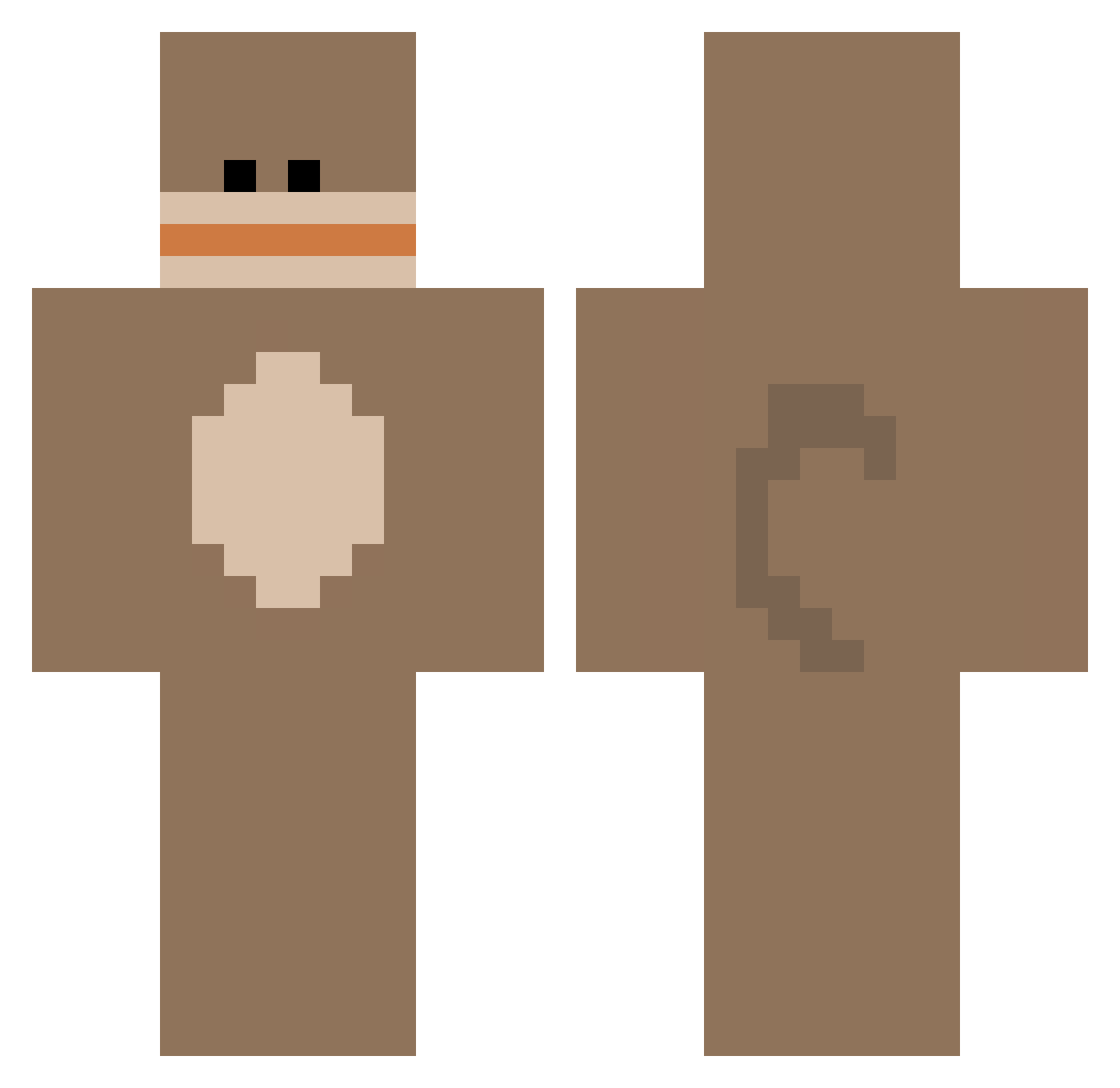 barooooooooon Minecraft skin, front and back view