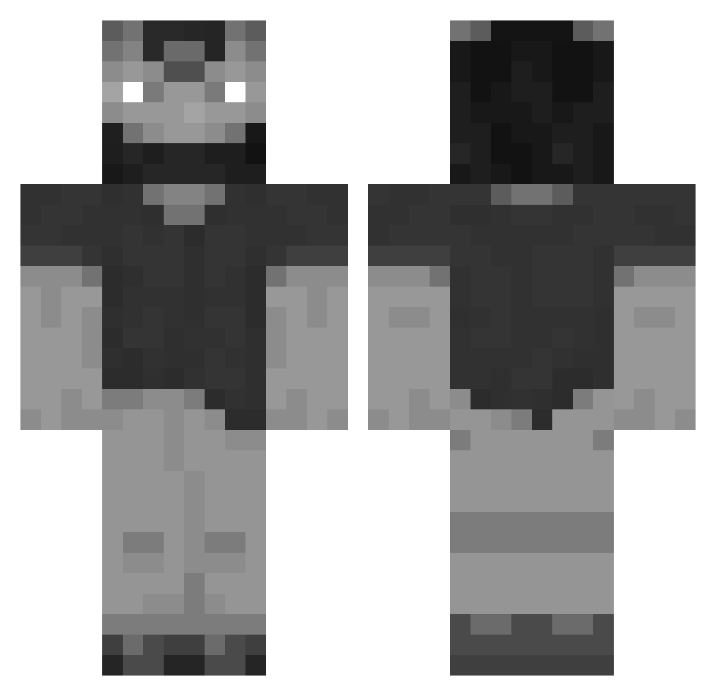 Freirer Minecraft skin, front and back view