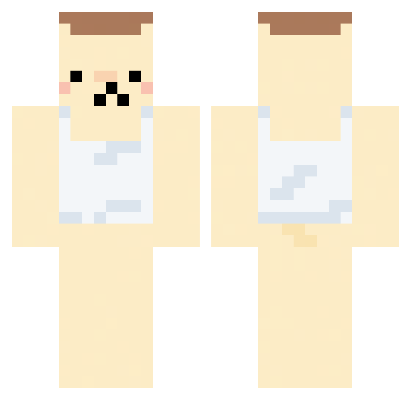 Ganster_DG Minecraft skin, front and back view