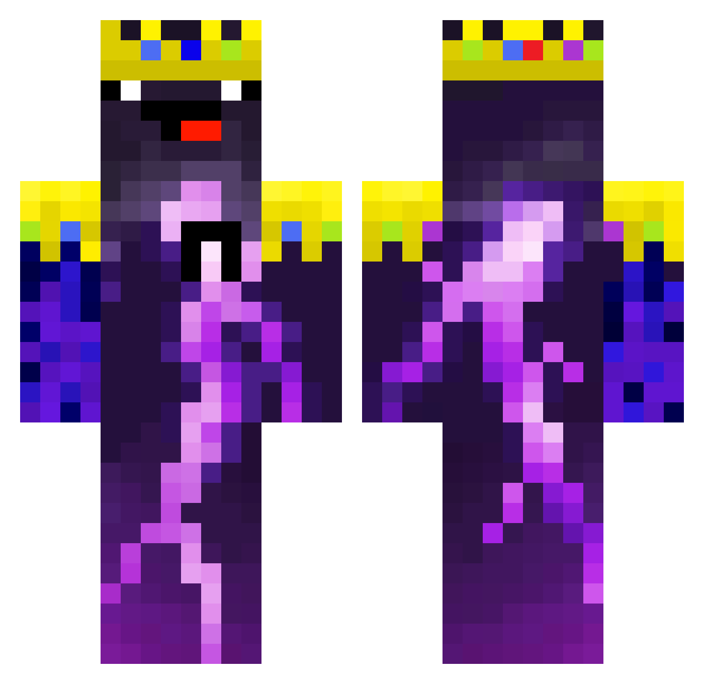 StormsEdge Minecraft skin, front and back view