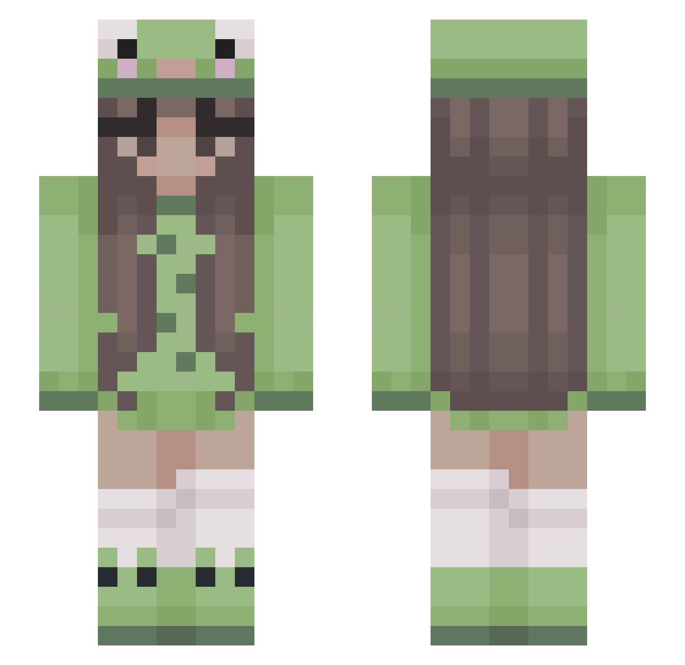 xiaodre24 Minecraft skin, front and back view