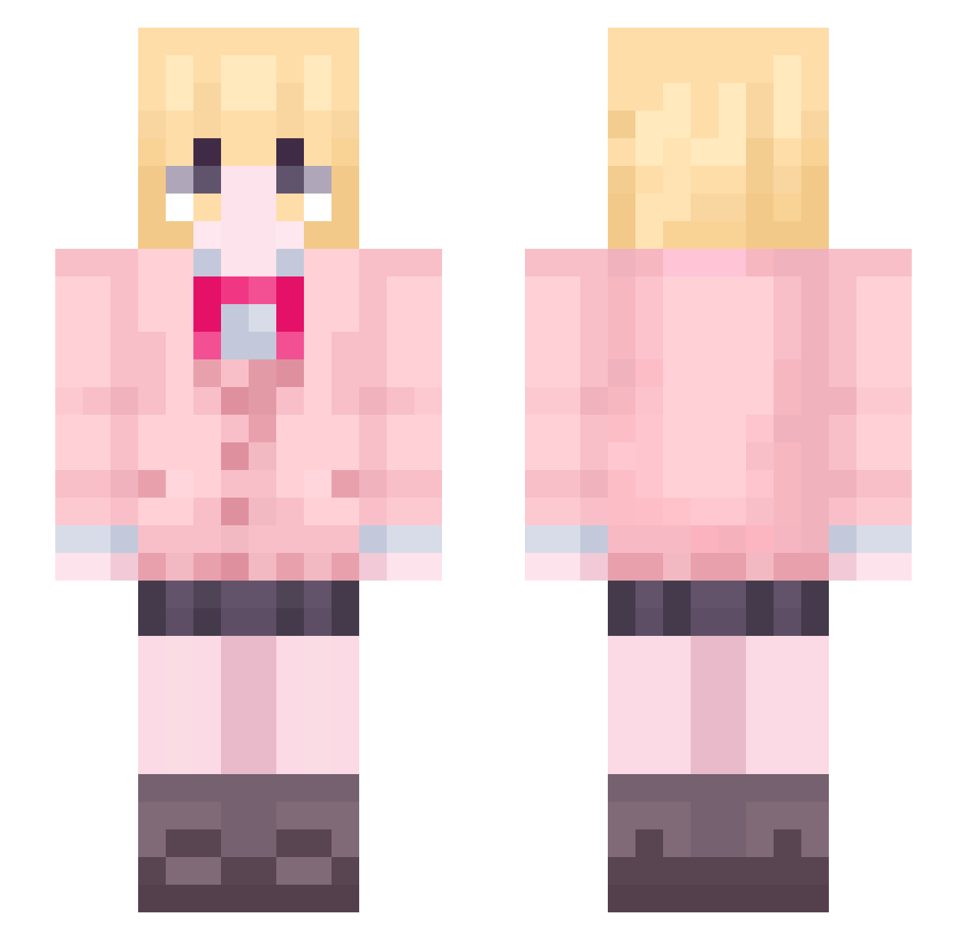 harley2zaza Minecraft skin, front and back view
