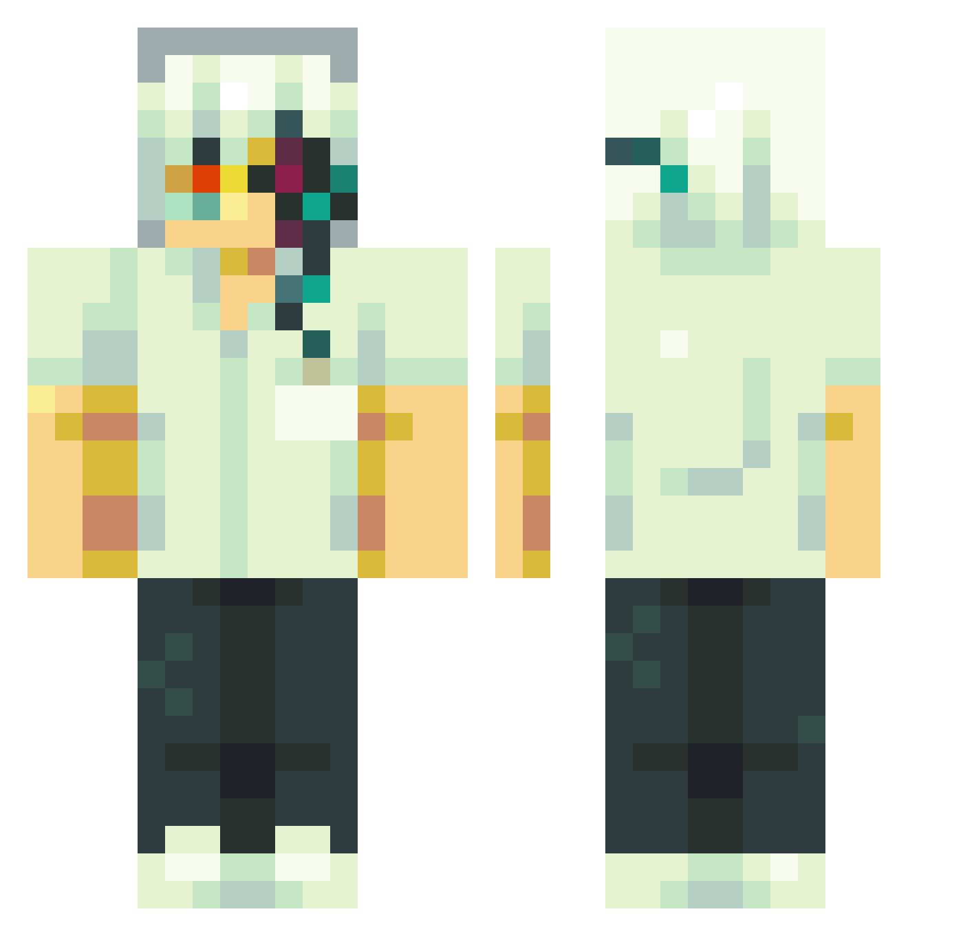 SuperDragon20 Minecraft skin, front and back view