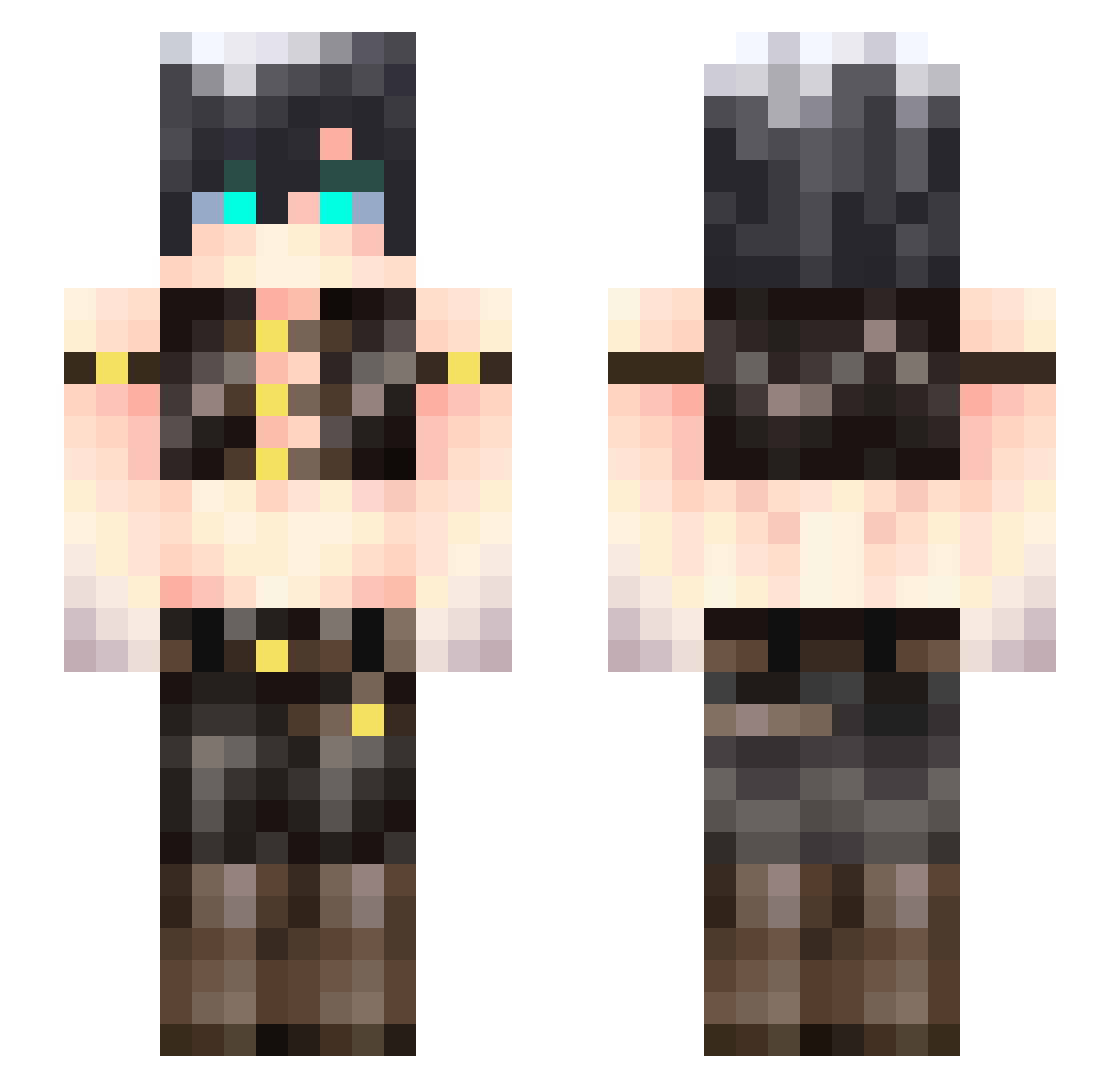 sodadrifter Minecraft skin, front and back view